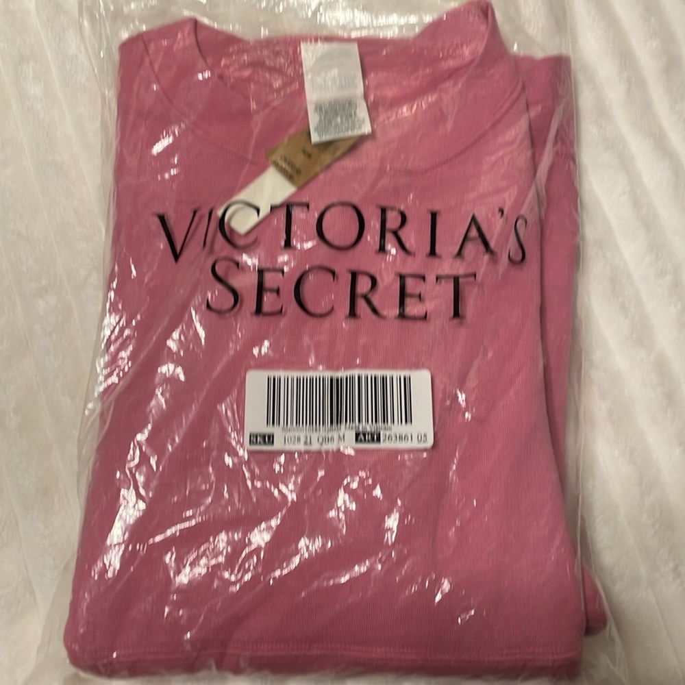 PINK Victoria's Secret Pink and Silver Shine Sweatshirt - Picture 4 of 5